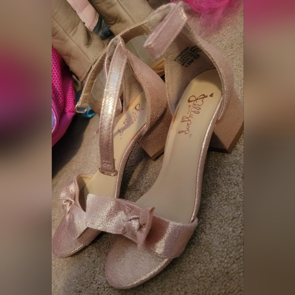 Rose gold high heels size 13